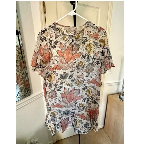 Loft Shimmer Floral Flounce Dress - Picture 4 of 6